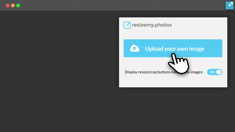 upload your image to resize or crop